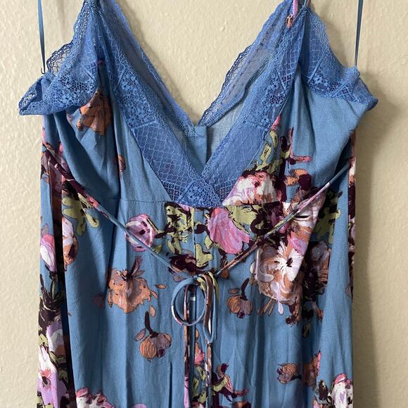 LOVESTITCH PRESSED FOR PETALS Floral Maxi Lace Fairy Dress SZ L - Picture 9 of 14